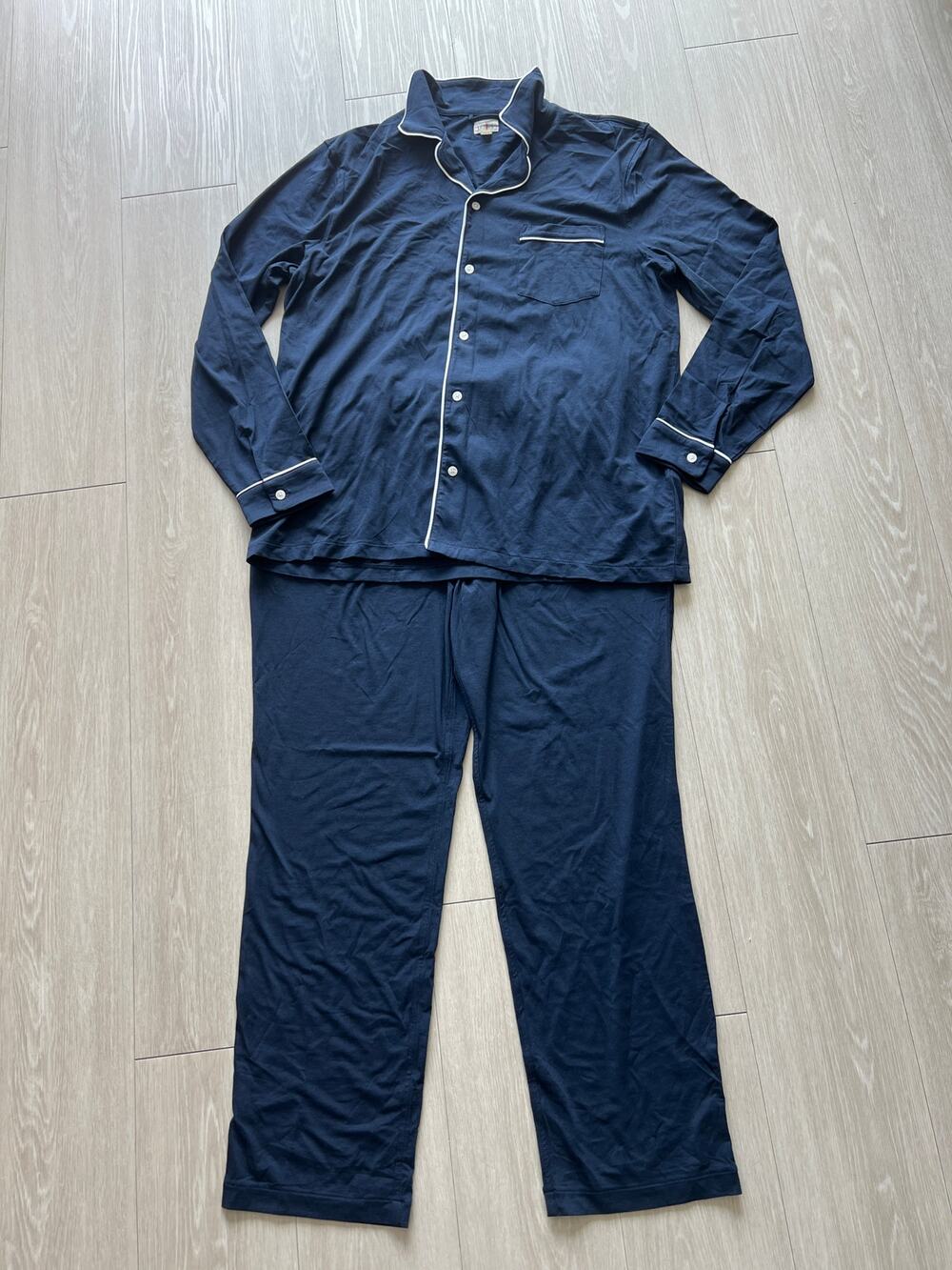 J Crew Pajama Set In Cotton Blend Jersey Mens XL BV321